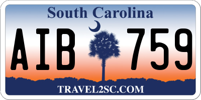 SC license plate AIB759