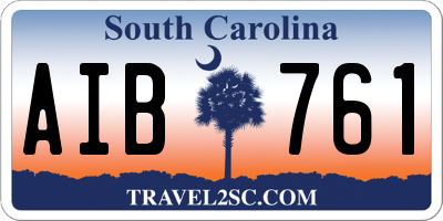SC license plate AIB761