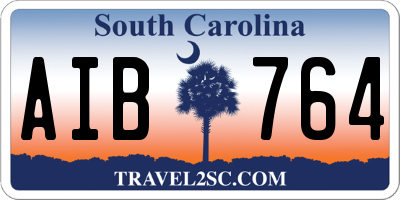SC license plate AIB764