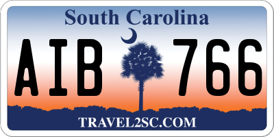 SC license plate AIB766