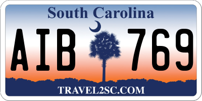 SC license plate AIB769