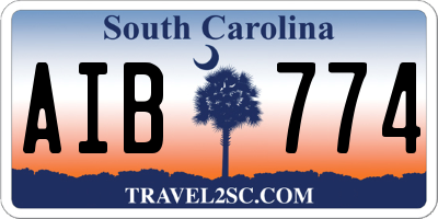 SC license plate AIB774