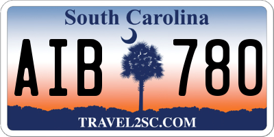 SC license plate AIB780