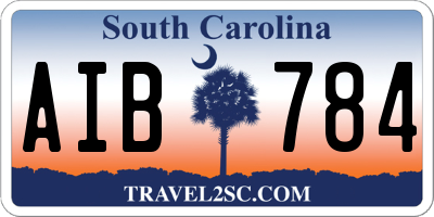 SC license plate AIB784