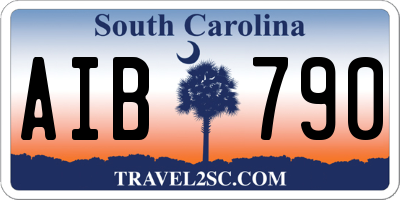 SC license plate AIB790