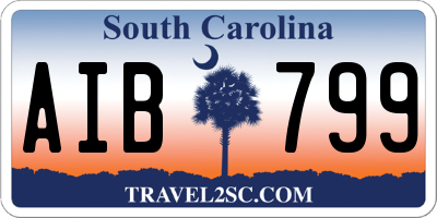 SC license plate AIB799