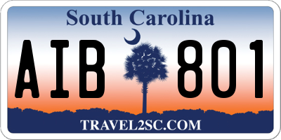 SC license plate AIB801