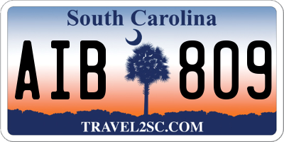 SC license plate AIB809