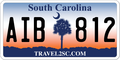 SC license plate AIB812