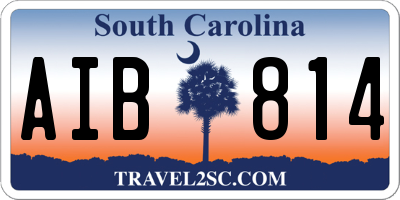 SC license plate AIB814