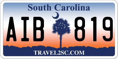 SC license plate AIB819