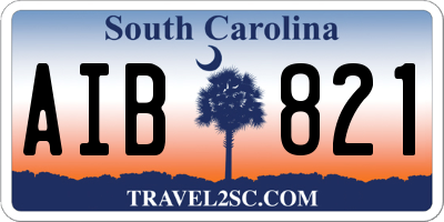 SC license plate AIB821