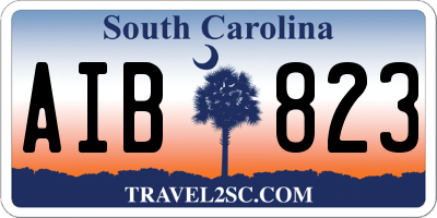 SC license plate AIB823