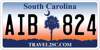 SC license plate AIB824