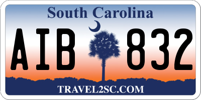 SC license plate AIB832