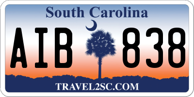 SC license plate AIB838