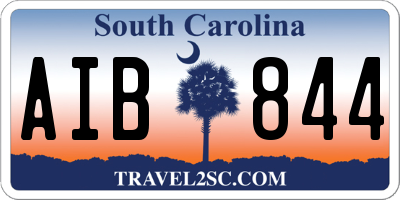 SC license plate AIB844