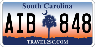 SC license plate AIB848