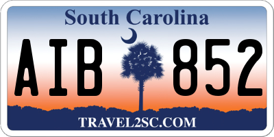 SC license plate AIB852