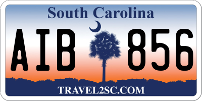 SC license plate AIB856