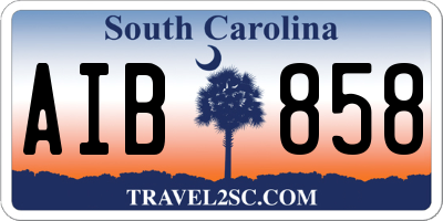 SC license plate AIB858