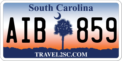 SC license plate AIB859