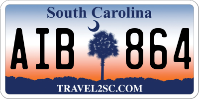 SC license plate AIB864