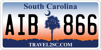 SC license plate AIB866