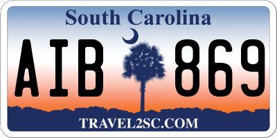 SC license plate AIB869
