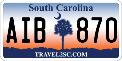 SC license plate AIB870
