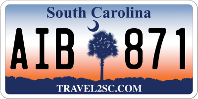 SC license plate AIB871