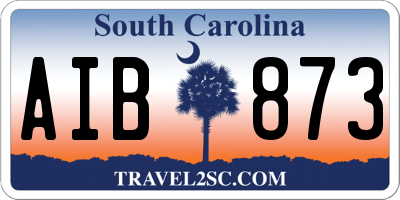 SC license plate AIB873