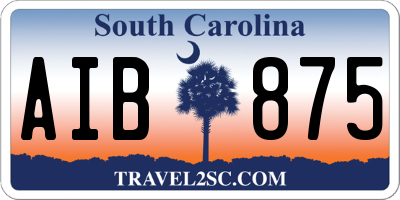 SC license plate AIB875