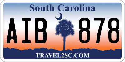 SC license plate AIB878