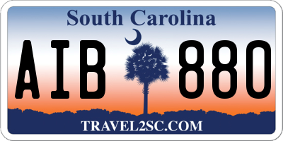 SC license plate AIB880