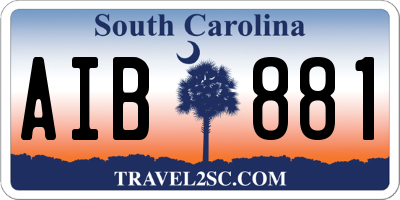 SC license plate AIB881