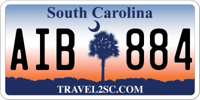 SC license plate AIB884
