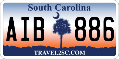 SC license plate AIB886