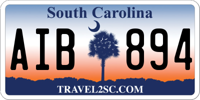 SC license plate AIB894