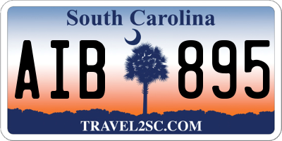 SC license plate AIB895