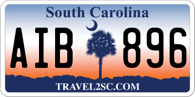 SC license plate AIB896