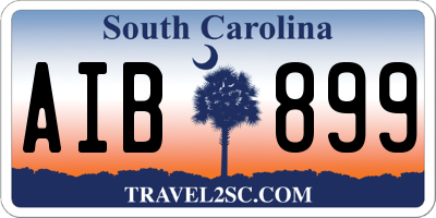 SC license plate AIB899