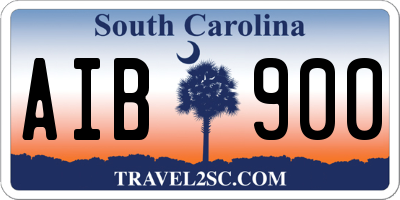 SC license plate AIB900