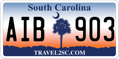 SC license plate AIB903