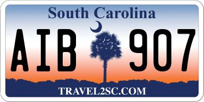 SC license plate AIB907