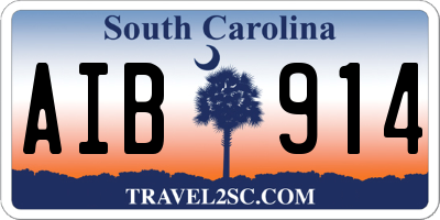 SC license plate AIB914