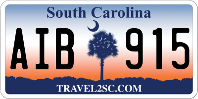 SC license plate AIB915