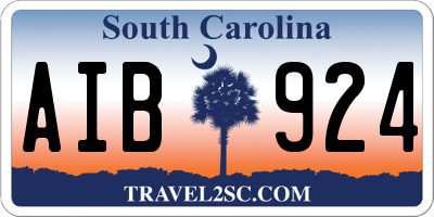 SC license plate AIB924