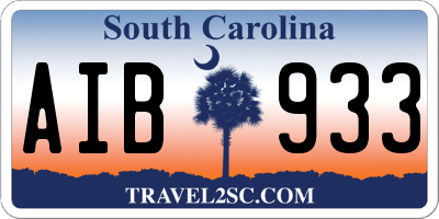 SC license plate AIB933