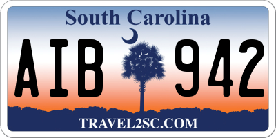 SC license plate AIB942